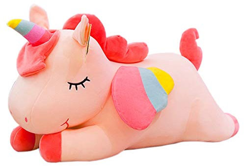 Boosns Peluche unicorno Regalo di peluche Rainbow Pony (Rosa30cm)