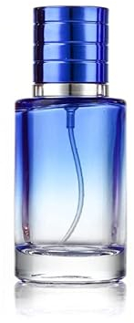 Zénitude Glassworks 50ml Glass Perfume Bottle Gradient Empty Cylindrical Bottle with Fine Mist Atomiser (Blue)