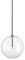 Ideal Lux EQUINOXE 20cm Globe Pendelleuchte Chrom