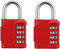 Juliyeh 2 Pcs 4 Digit Combination Padlock School Lock for Gym, Sports Locker, Fence, Toolbox, Red