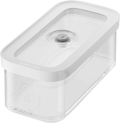 ZWILLING FRESH & SAVE CUBE Box, Größe M, Modulare & Stapelbare Vorratsdose, Luftdichte & Vakuumierbare Aufbewahrung, Spülmaschinengeeignet, Transparent