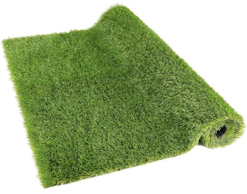 Grüner Kunstrasenteppich 20 mm Kunstrasen, Rolle auf Rolle, Höhe 2 m x 25 m (50 m²)