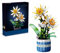 Ebortsin Epiphyllum Blumen Bausteine, Künstlicher Blumenstrauß Pflanzen Set, Ideal Blumen Bonsai Klemmbausteine, Geschenk für Männer Frauen, Kompatibel mit Major Brands Pflanzen Blumen, 835 Teile