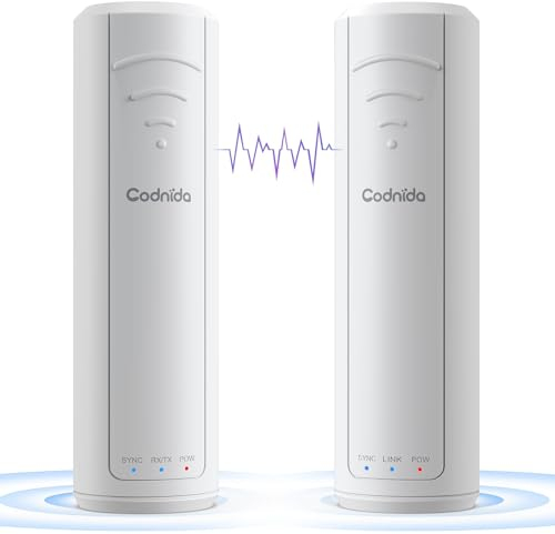 Codnida Repetidor WiFi, Amplificador señal WiFi, Repetidor de WiFi para casa, Extensor WiFi con Puerto Ethernet, WiFi HaLow, Adecuado para oficinas y hogares, Plug and Play, 2.4Ghz