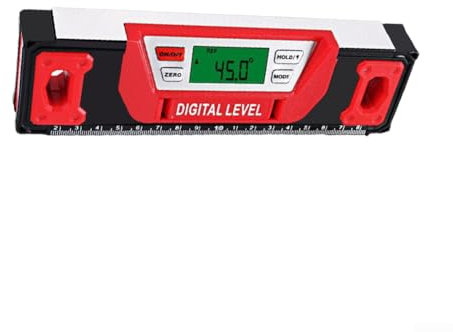 Nivel de burbuja digital, nivel magnético digital y transportador, pantalla LED, buscador de ángulo inclinómetro a nivel de espíritu, IP67 resistente al agua (20 cm)