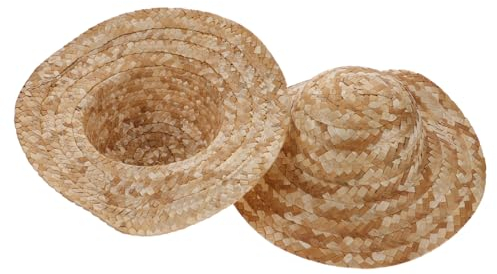 ORFOFE 2St Hut malen Mini-Strohhüte zum Basteln hut spielzeug selber machen Strohhut Hüte selber bemalen kinder strohhut DIY Strohhut leerer hut für DIY Hut zum Selbermalen DIY-Hüte