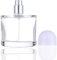 Enslz 100ML/3.4OZ Refillable Cosmetic Spray Bottle, Empty Glass Perfume Bottle with Spray Atomizer (White, 100ml)
