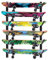 BiJun Support Skateboard Mural, Support Mural Pour Snowboard, étagère Murale Horizontale Pour Ski, Support de Rangement Pour Skateboard, Accroche Murale Pour Longboard