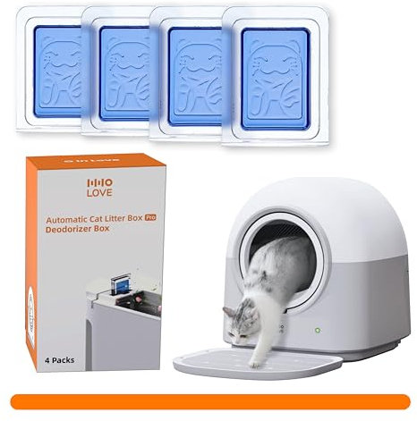 HHOLOVE Gels Déodorants pour Litiere Chat Autonettoyante, Lot de 4, Odeur de l'océan