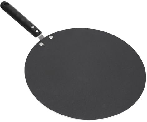 Ausla Koreanische Grillplatte Runde Antihaft Grillpfanne, Outdoor Camping Tragbare BBQ Grill Pfanne mit Griff, Aluminiumlegierung Herdplatte Grillaufsatz für Gaskocher, Induktion