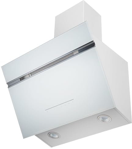 electriQ 60cm Super Silent Angled Cooker Hood - White