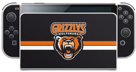 DeinDesign Skin kompatibel mit Nintendo Switch OLED Folie Sticker Grizzlys Wolfsburg Offizielles Lizenzprodukt Eishockey