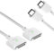 Apitiong Lot de 2 câbles de charge USB C vers Magsafe 3 140 W PD Charge rapide Type C vers Mag Safe 3 140/100/65 W PD Charge rapide pour tablette i-OS Blanc