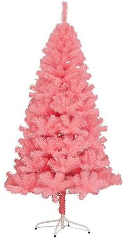Árbol de Navidad Artificial Rosa con Soporte Metálico, Fácil Montaje, Decoración Navideña de Interior y Exterior(Height:180cm(70.8inch), Pink)