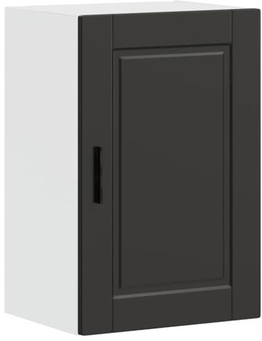 vidaXL Küchen-Hängeschrank Porto Schwarz Holzwerkstoff