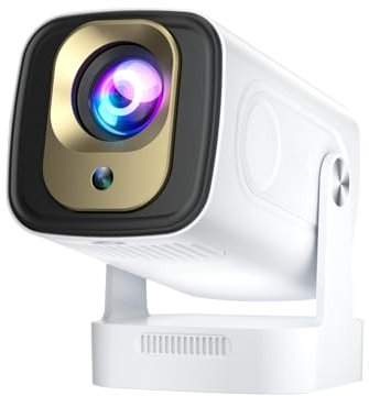 Eroshoo HY260pro 4K Smart Beamer,Mini proiettore con WiFi 6 Bluetooth 5.4 1080p Full HD proiettore portatile con Android TV,rotazione di 270°,Home Cinema Proyector per camera da letto all'aperto
