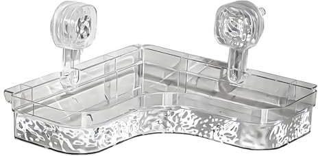 Bathroom Shower Organizer Corner - Floating Shower Wall Shelf - Rustproof Modern Organizer Rack Tray Space-Saving for Bathtub Shampoo Hair Conditioner Cosmetics Hand Washing Liquid