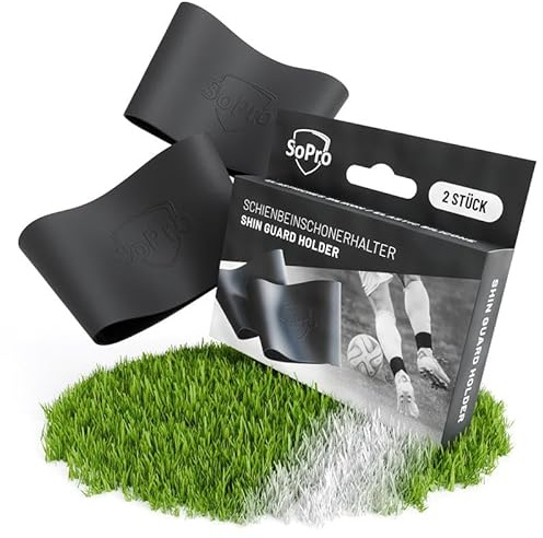 SoPro Fußball Schienbeinschonerhalter - rutschfeste Stutzenhalter Fussball aus Silikon Sorgen für stabilen Halt - Schienbeinschoner Halter Fussball für Herren, Damen & Kinder
