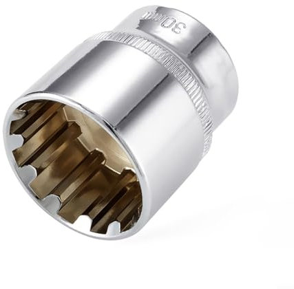 Embout à douille 12 pans 1/2, fabriqué en acier au chrome vanadium pour une force de préhension élevée (30 mm)