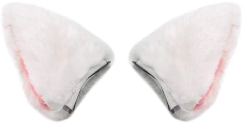Épingle à cheveux en forme d'oreille de chat, 1 paire d'oreilles de chat, Épingles à cheveux en forme d'oreilles de chat en peluche, Accessoires d'Halloween, Accessoires de cosplay (Blanc)