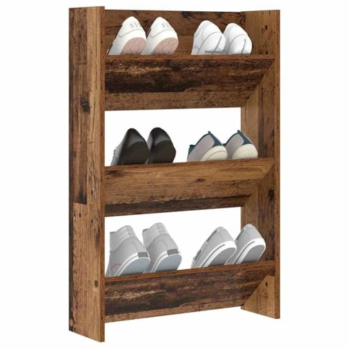 vidaXL Shoe Cabinet 60 x 18 x 90 cm Engineered Wood Old Wood