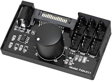 PC Fan Controller Hub - PWM-Splitter mit 4-poliger Schnittstelle, Kühlzubehör für Workstation, Server, -PC, Laptop, Übertaktung, Steuerung