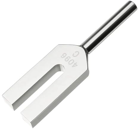 Jooehyer Chakra Tuning Fork Om136.1Hz & 4096C Set, Sound Healing Percussion Musical Instrument with Mallet & Bag Aluminum Alloy