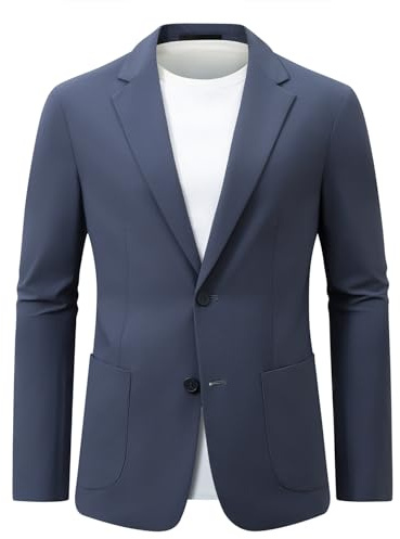 Allthemen Herren Sakko Stretch Sportlich Blazer Leicht Casual Anzugjacke Regular Fit Sommersakko Sonnenschutz