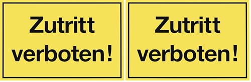 Metafranc Hinweisschild Zutritt verboten! - 250 x 150 mm/Beschilderung/Infoschild/Verbotsschild/Zutrittsverbot/Privatgrundstück/Grundstückskennzeichnung/Gewerbekennzeichnung / 503770