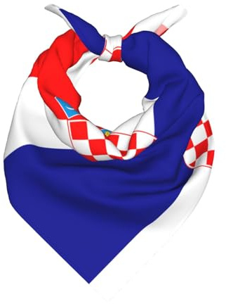 CNTDBU Mehrzweck-Schal mit Flagge der Republik Kroatien, quadratisch, Satin, 55 x 55 cm, seidiges Gefühl, Bandana für Damen und Herren, weiches Haartuch zum Stylen, Halstuch, Kopftuch
