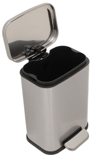 ULDIGI Poubelle à Pédale en Acier Inoxydable 6l, Haute Durabilité, Design Compact pour Salle de Bain et Placards, Facile à Utiliser et Résistante la Déformation