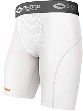 Shock Doctor Core Short de Compression avec Coquille de Protection Blanc Taille L