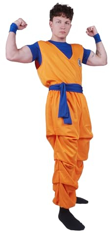 CoolChange 3-teiliges Kostüm von Son Goku beim Herr der Schildkröten | Größe: M