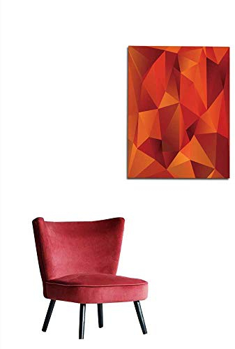 longbuyer Wandbild, abstrakt, Polyhintergrund, 40,6 x 50,8 cm, Rot