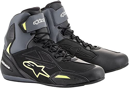 Alpinestars Faster-3 Drystar Shoes Black Gray Yellow Fluo, Nero/Grigio/Giallo FLUO, 46