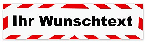 INDIGOS UG - Magnetschilder Auto mit Wunschtext - personalisierbar - 45 x 12 cm - Magnetfolie für Auto LKW Truck Baustelle Firma individuell bedruckt personalisiert