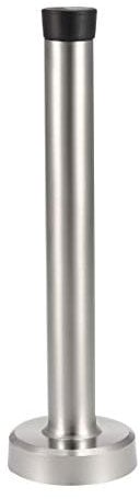sourcing map Door Stopper Stop Sound Dampening Rubber Bumper Wall Protector Mount 201 Stainless Steel with Screws 150mm Height 3pcs
