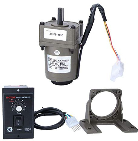 Hohe Drehmomente Einstellbarer Umkehrbarer Getriebemotor M315-402 AC 220V Einphasen Asynchronmotor 15 W Geschwindigkeit Elektromotor mit Steuerungshalterung