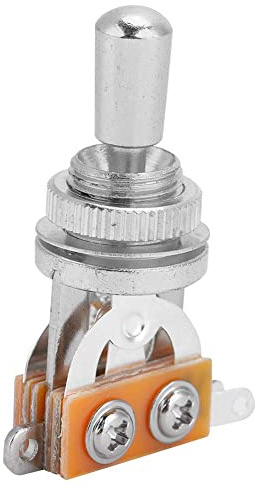 Alomejor Guitar 3 Way Switch Metal Electric Guitar Toggle Switch Selector Chrome Guitar Box Toggle with Knob Tip