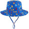 LACOFIA Kleinkind Baby Sonnenhut Kinder Jungen Sommer Mütze UPF 50+ Hut für Strand Schwimmen Schwimmbad Breiter Krempe/Schnell Trocknend Blau 3-7 Jahre