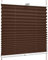 SchattenFreude Klemmfix-Plissee für Fenster | Mit Klemm-Haltern | Ohne Bohren | Braun, Breite: 145cm x Höhe: 150cm
