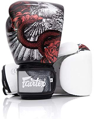 Fairtex Beauty of Survival Limited Edition Boxing Gloves | Premium Craftsmanship |Full-Grain Leather| Stylish Design | Adjustable Fit | Unique Artwork | Hook and Loop Straps (16oz)
