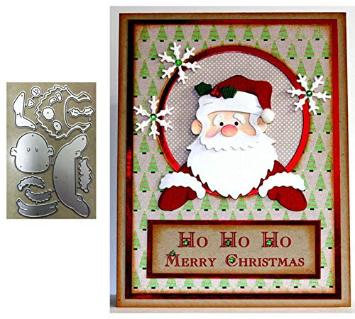 lilyshopingstore Metall-Stanzformen mit Weihnachtsmann-Motiv, zum Basteln, für Scrapbooking, Papierkarten, Kartenherstellung, Buchanhänger, dekorative Papierformen, Stanzform