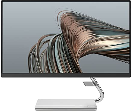 Lenovo Q27q-20 Monitor - Display 27 QHD/IPS, 2560x1440, Bordi Ultrasottili, FreeSync, 4ms, 75Hz, Cavo HDMI, Input HDMI + DP, Inclinazione Regolabile - Raven Black - Esclusiva Amazon