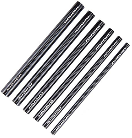RUNRAYAY 6Pcs Noir Nail Art C Curve Rod Set, Métal Nail Shaping Stick pour Nail Art Tips Shaping Tool, Nail Art Accessoires Manucure Outils pour DIY Nail Art Décorations