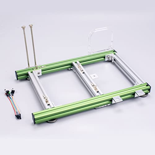 Yunseity DIY ITX Computer Open Air Gehäuse, Aluminiumlegierung Open Frame Computergehäuse, PC Test Bench Motherboard Chassis Rack DIY Kit(Grünes Silber)