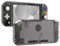 eXtremeRate Carcasa Transparente Compatible con Nintendo Switch Lite, Cubierta Completa de NSL Mando Portátil, Incluye Funda & Botones & Protector de Pantalla - Negro