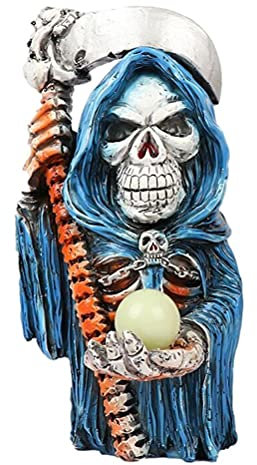 WANWEN Sensenmann-Dekoration, Skelettzwerg-Dekoration, Halloween-Geisterstatue Horror-Miniatur-Zwerg-Gartenfiguren für Party-Heimdekoration Little Surprise