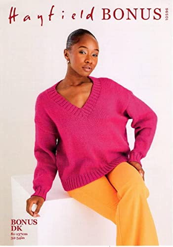 Hayfield Bonus Double Knit Knitting Pattern - 10596 Sweater