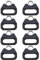 eMagTech 4 Pairs Camera Lug Ring Shoulder Strap Triangle Split Ring Adapter with Plastic Cap Compatible with Leica Compatible with Panasonic Compatible with Fuji